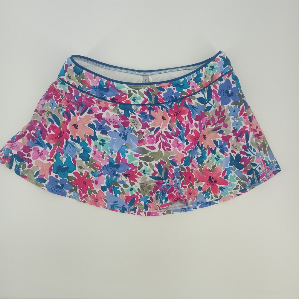 Tommy Bahama Watercolor Floral Skirted Swim Bottom Dusty Lupine SS200535 Small